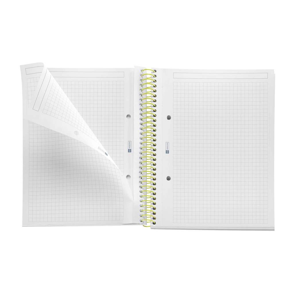 Cuaderno espiral 5X5 A5 90g 80h 1B T/D 2T microperforado Between The Lines Miquelrius 