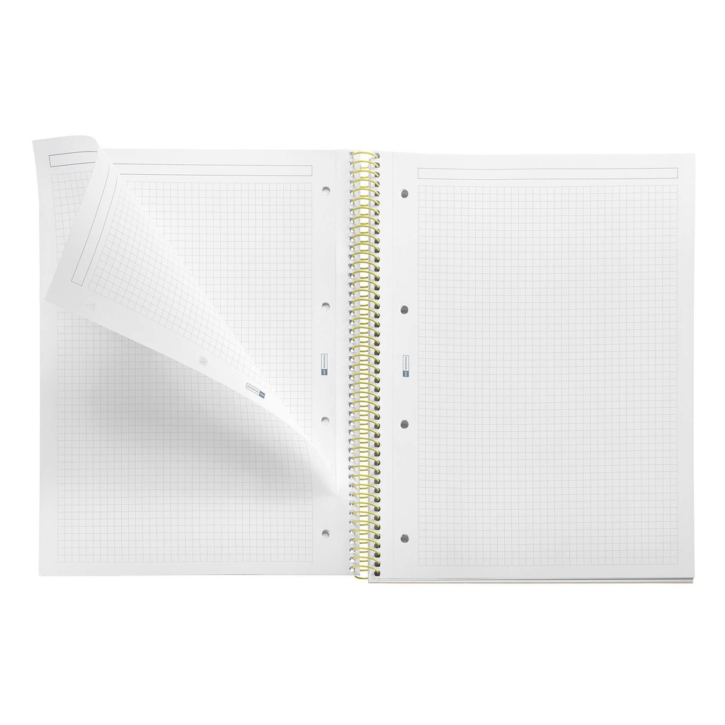 Cuaderno espiral 5X5 A4 90g 80h 1B T/D 4T microperforado Between The Lines Miquelrius
