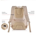 Mochila Mediana Beige Bag To Work Miquelrius