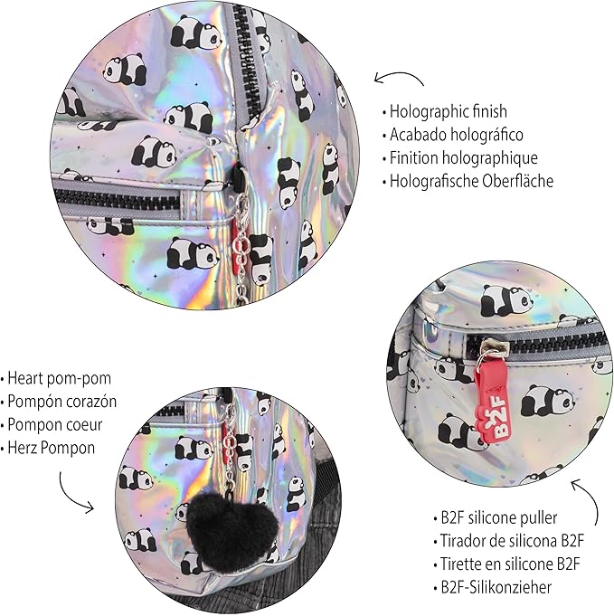 Mochila escolar mini 5L para niños y niñas, Ligera, Con compartimentos prácticos, Gran opción para la guardería e infantil,  Back2Fun Miquelrius