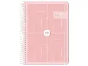 Agenda escolar 26-27 espiral essentials día página a5+ bilingue 80g FSC rosa Antartik