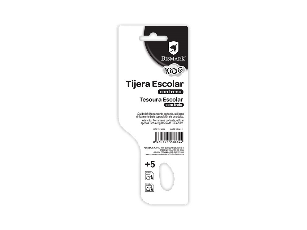Tijera escolar 12,7cm con freno Bismark