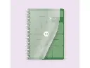 Agenda escolar 26-27 espiral essentials día página A5+ bilingue 80g FSC verde Antartik