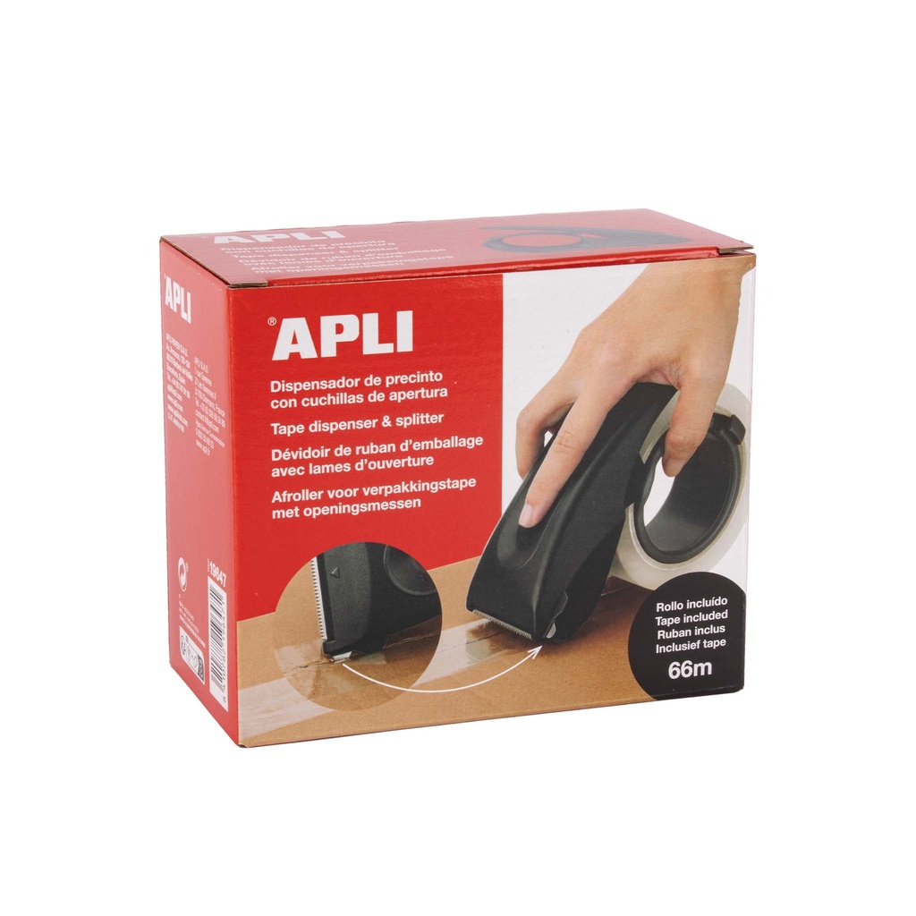 Dispensador precinto con cuchilla apertura 2en1 Apli