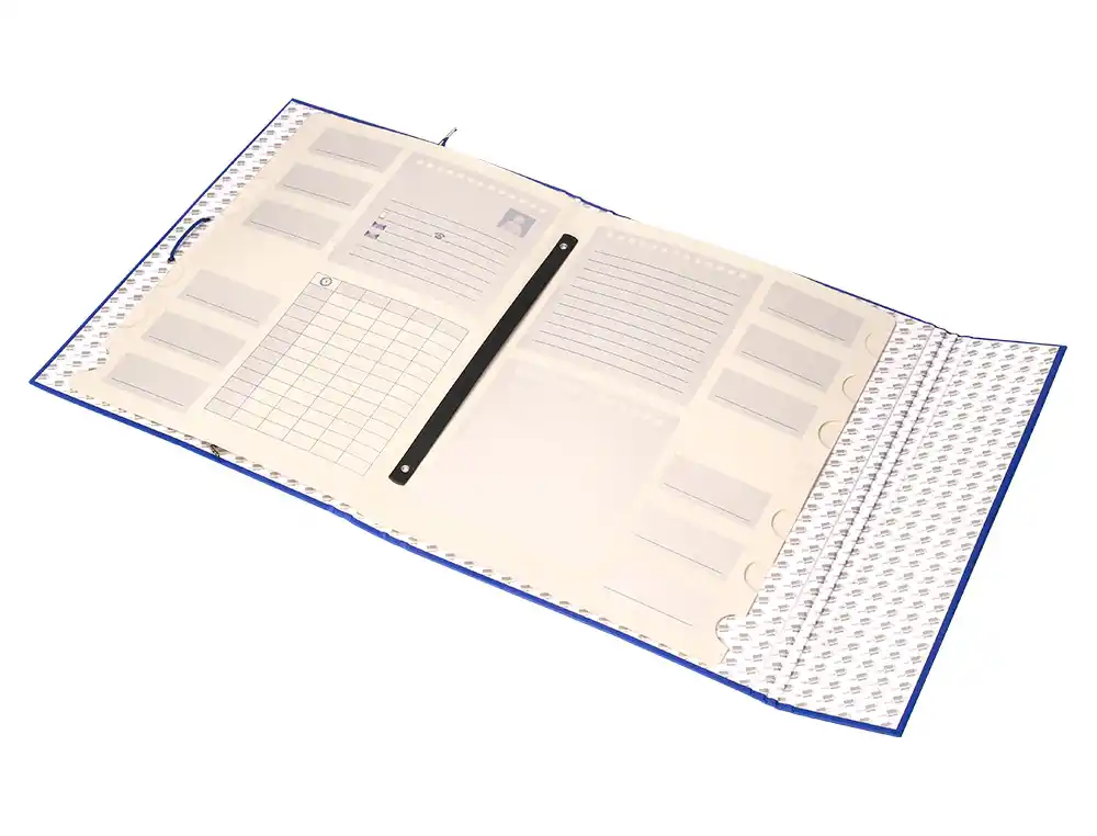 Carpeta clasificadora12 departamentos +Fº cartón forrado Liderpapel