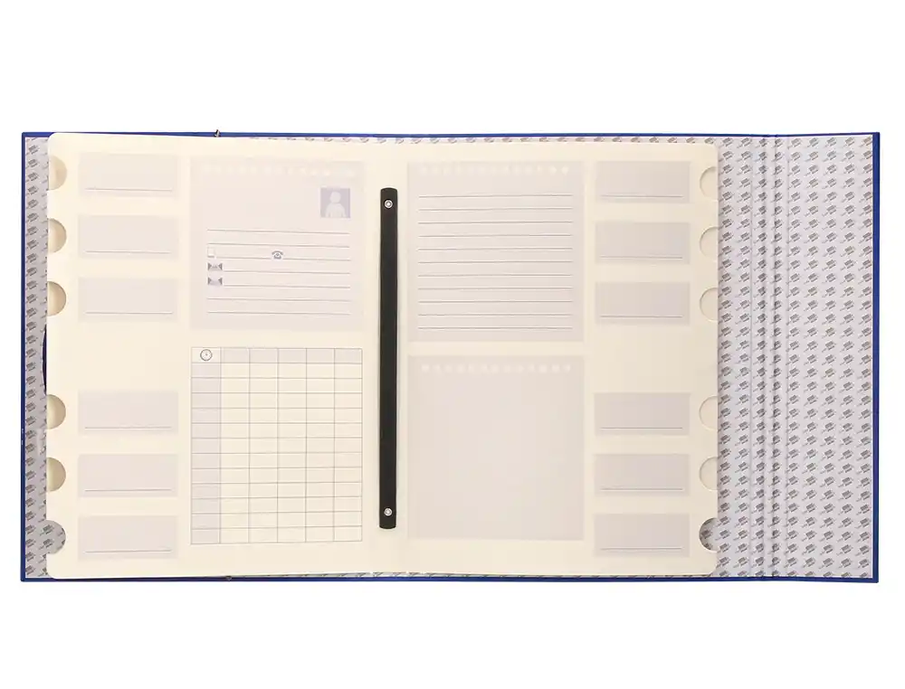 Carpeta clasificadora12 departamentos +Fº cartón forrado Liderpapel