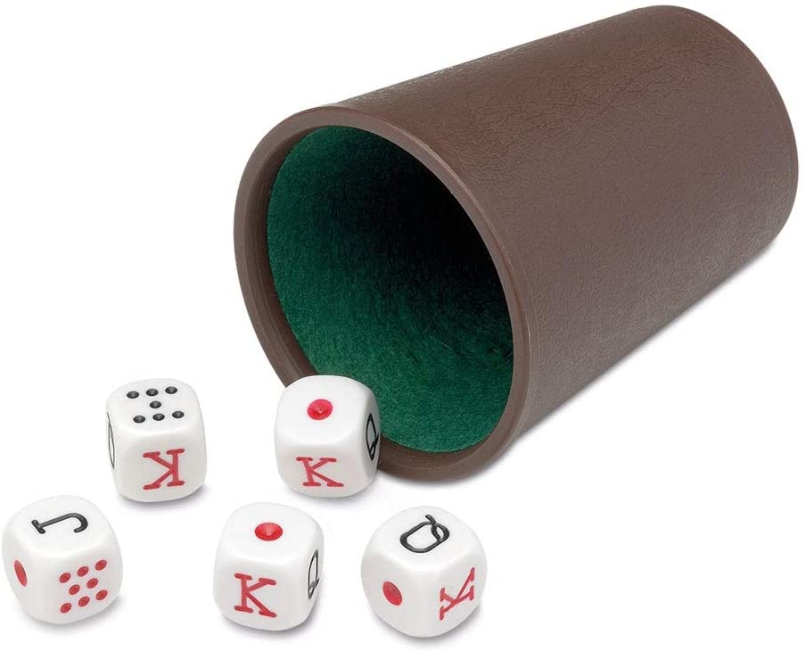 Cubilete Forrado Dados Poker Casino Cayro