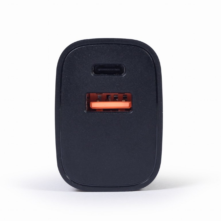 Cargador rápido usb 2xusb tipo C y 3.1 18 W negro Gembird