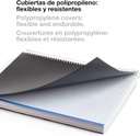 Cuaderno espiral 1L A4 70g 200h 8B 4T T/P- 8 franjas de colores Miquelrius