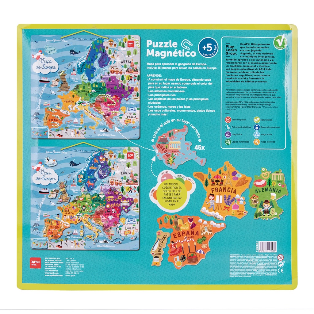 Mapa magnético de Europa Apli +5a