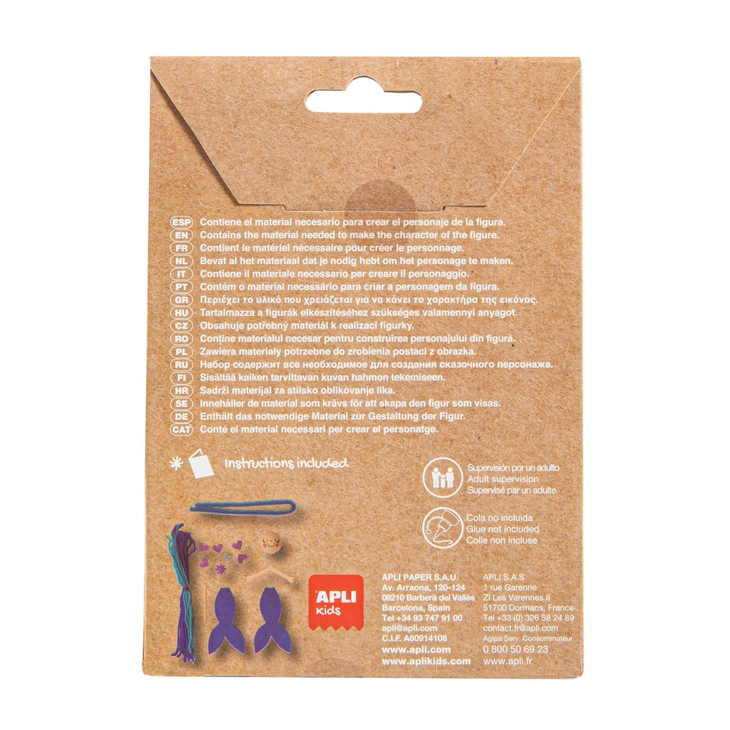 Craft Kit Sirena azul Apli +5a