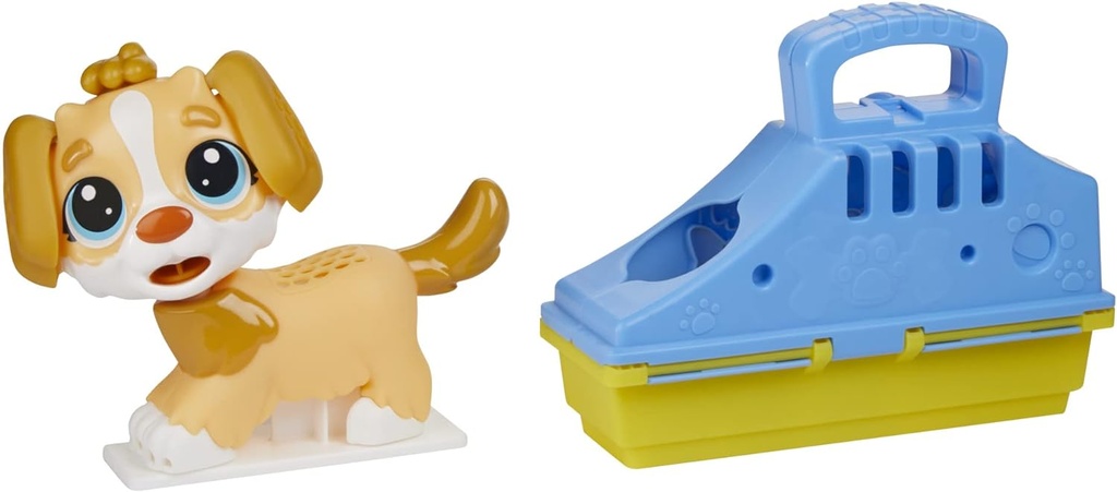 Veterinario set con cachorro de juguete, transportín, 10 herramientas, 5 colores Play-Doh +3