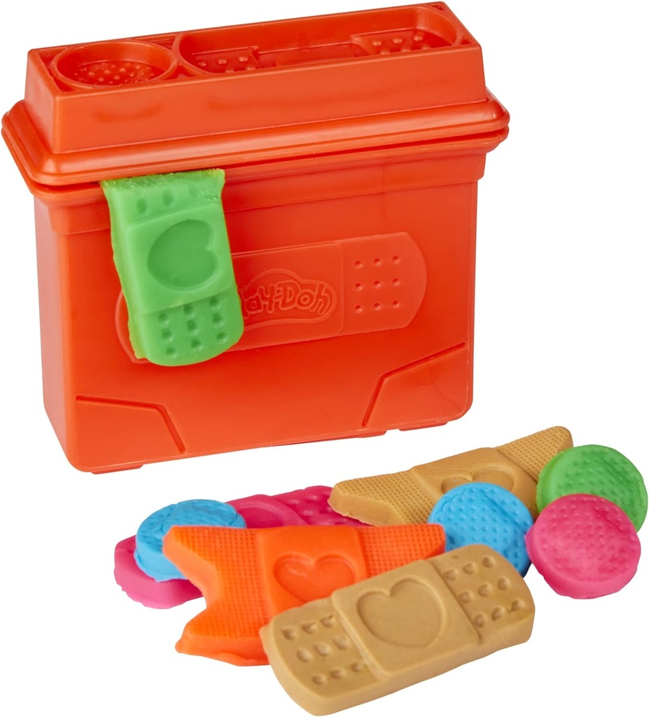 Veterinario set con cachorro de juguete, transportín, 10 herramientas, 5 colores Play-Doh +3