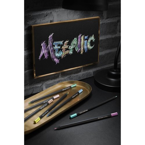 Lapices colores 12uds metálicos Faber castell