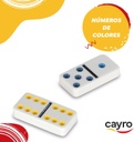 Dominó - + 6 Años - Modelo Multicolor con Fichas de Colores - Juego Clásico de Mesa para Niños y Adultos - Ideal para Viaje - 2 a 4 Jugadores