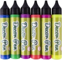 Rotuladores efecto 3D - Decorpen acabado FLUOR ideales para decorar todo tipo de superficies 6uds Apli