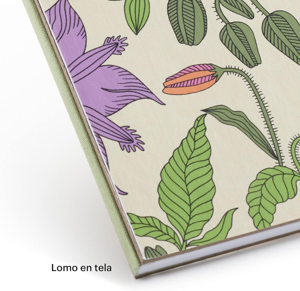 Cuaderno A5 100h 70gr. puntos Reciclado Flowers Vintage Lily MiquelriusQ