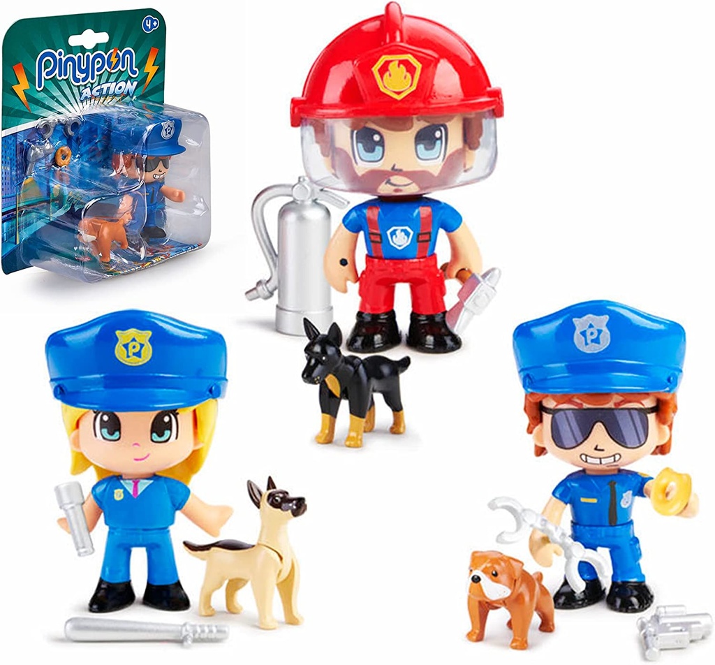 Pinypon action figura emergencia con perro +3