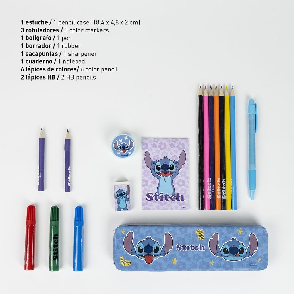 Set Papeleria Coloreable Stitch Disney Cerdá