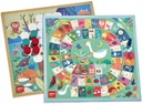 Juegos reunidos 4 en 1, set de 4 juegos clásicos de mesa ilustrados: oca, parchís,escaleras y 4 en raya. +3a Apli