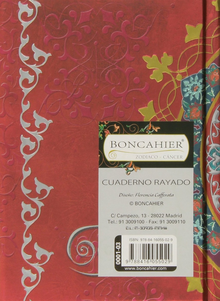 Cuaderno zodiaco 1L Cáncer Boncahier