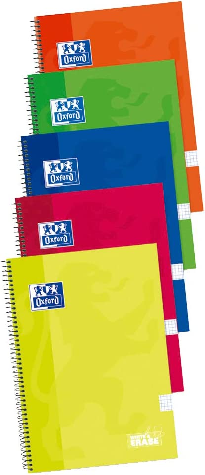 Cuaderno espiral 4X4 Fº 90g 80h T/D colores surtidos vivos Oxford