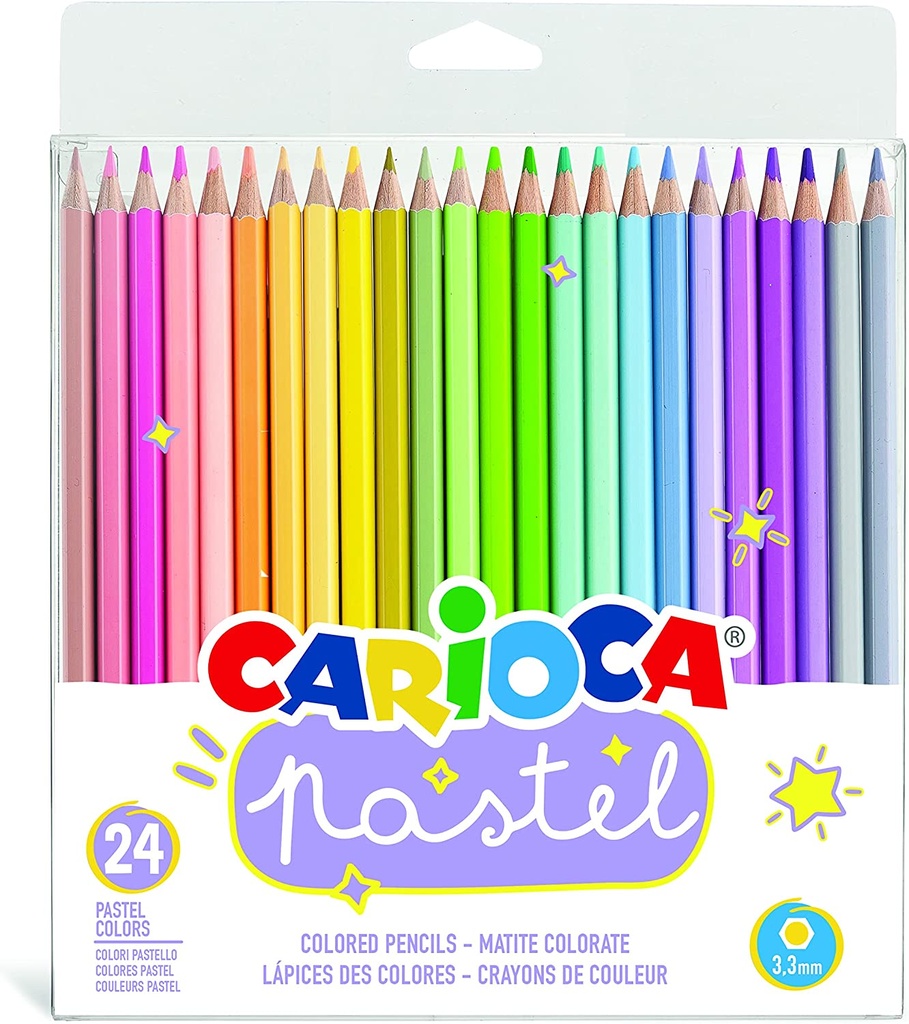 Lapices colores 24uds pastel Carioca