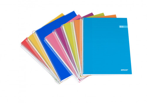 Cuaderno espiral 4x4 Fº 60g 80h T/D colores surtidos Ancor