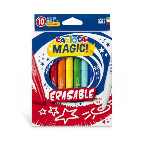 Rotuladores Magicos borrables 10uds colores surtidos Carioca