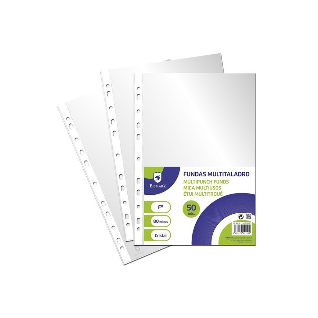 Funda multitaladro Fº pp cristal 80 micras Bismark