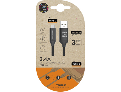 Cable USB 2.0 B-M a 3.1 C-M Tipo C 1.0m TECH ONE TECH