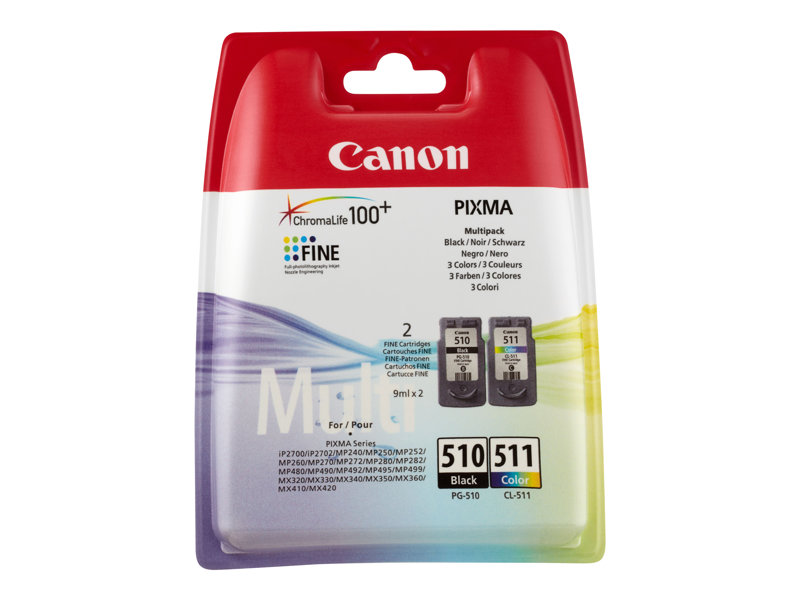 Tinta Canon PG510-CL511 original 2970B010 pack
