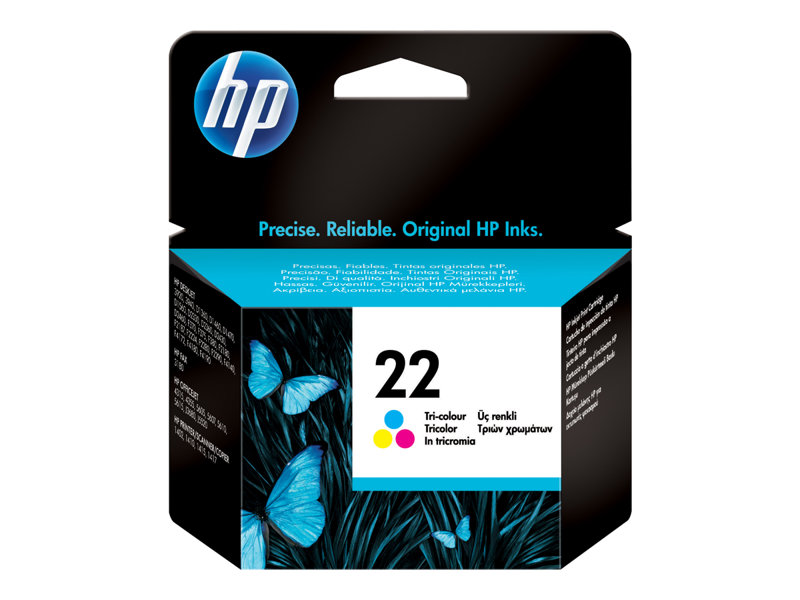 Tinta hp 22 original c9352ae tricolor