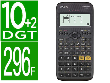 Calculadora Casio FX-82SP CW IBERIA classwizz cientifica 300 funciones 9 memorias con tapa.
