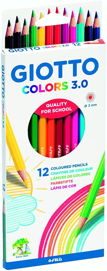 Lapices colores 12uds 3.0 giotto