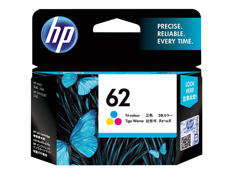 Tinta hp 62 original c2p06ae tricolor