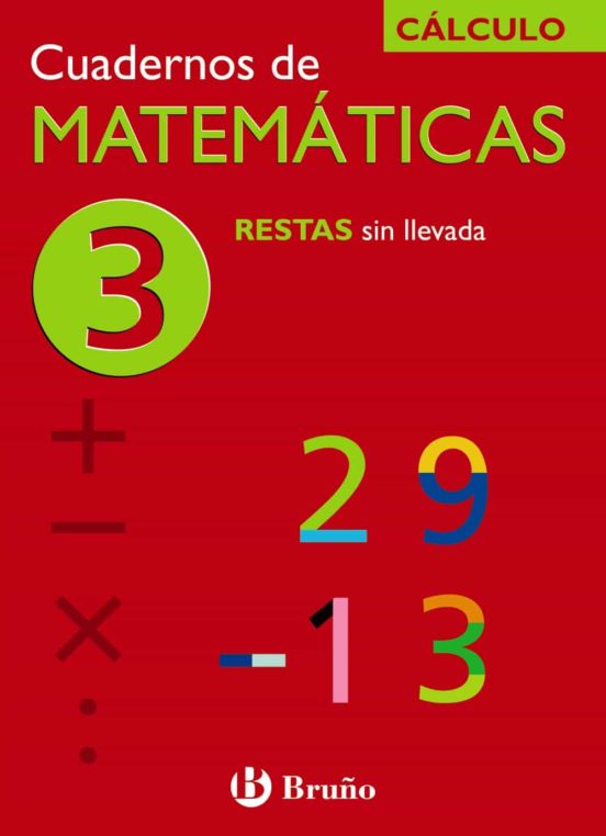 Cuaderno de matematicas 3: restas sin llevada