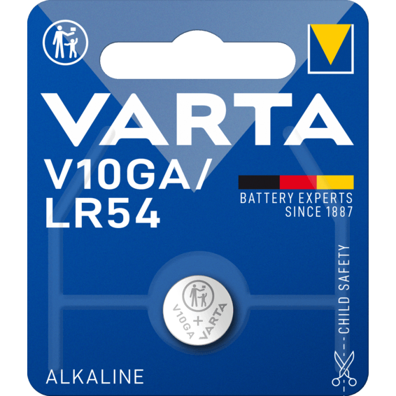 Pila V10GA/AG10/LR1134/LR54 1.5V 1U blister Varta