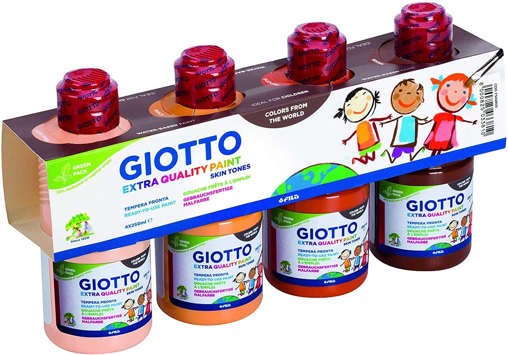 Tempera tonos cara 4uds extra quality Giotto