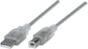 [333405] Cable usb am/bm 2.0 1,8m. manhattan plata