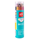 Lápices de colores 24uds 4mm Apli