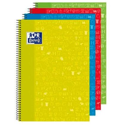 Cuaderno espiral 4X4 Fº 90g 80h Sociales T/D Write&Erase colores surtidos Oxford