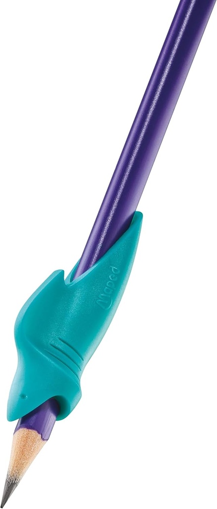 Lápiz Grafito PLAS HB con Goma + Accesorio Ergonómico - Colores Madera