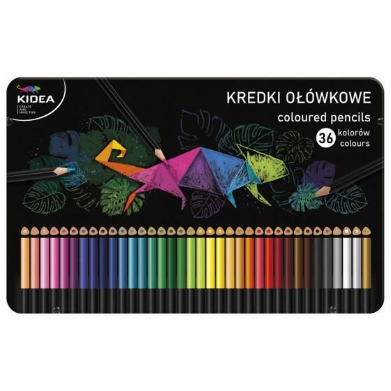 Lapices colores 36 caja metálica Kidea