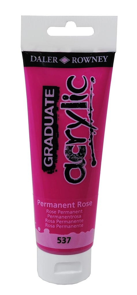 Graduate color acrílica Permanent Rose. Tubo120Ml