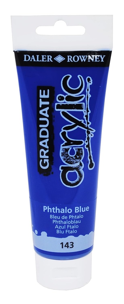 Graduate color acrílica azul Ftalo tubo120Ml Daler Rowney