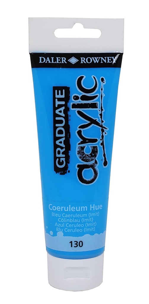 Graduate pintura acrílica 120ml azul ceruleo 130 Daler Rowney