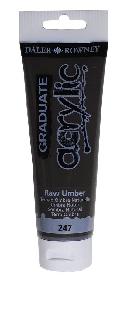 Graduate color acrílica Raw Umber. Tubo120Ml