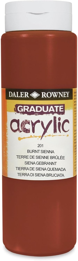 Graduate pintura acrílica 500ml tierra de siena quemada 201 Daler Rowney