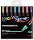 Marcador PC5M 1.8-2.5mm 8uds metálicos Posca
